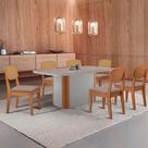 Mesa De Jantar Isadora 180cm Tampo Mdf Vidro Com 6 Cadeiras Lin Capuccino /off /naturale /serig Off Mesa De Jantar Isadora 180cm Tampo Mdf Vidro Com 6 Cadeiras Lin Capuccino /off /naturale /serig Off