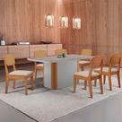 Mesa De Jantar Isadora 180cm Tampo Mdf Vidro Com 6 Cadeiras Veludo Creme/off/nat/serig. Off Mesa De Jantar Isadora 180cm Tampo Mdf Vidro Com 6 Cadeiras Veludo Creme/off/nat/serig. Off