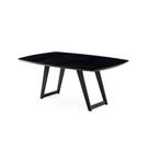 Mesa de Jantar Jesse Preta Com Tampo de Vidro Preto 190cm - 77299 Mesa de Jantar Jesse Preta Com Tampo de Vidro Preto 190cm - 77299
