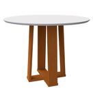 Mesa de Jantar Lara 120 cm Off White Base Ypê N02 - D'Rossi
