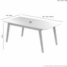 Mesa de Jantar Lorena 160x80 Tampo Madeirado em MDF