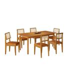 Mesa de Jantar Lorena Tampo Cinamomo 16080 6 Cadeiras Turmalina