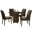 Mesa de Jantar Los Angeles 90x90cm com 4 Cadeiras Minas Plac
