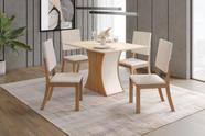 Mesa de Jantar Luiza 120 4 Cad. Milla Linho - Henn Mesa de Jantar Luiza 120 4 Cad. Milla Linho - Henn