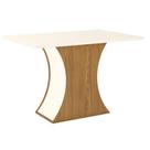 Mesa De Jantar Luiza 120 Cm Canto Reto Sem Vidro Nature Off White - Henn Mesa De Jantar Luiza 120 Cm Canto Reto Sem Vidro Nature Off White - Henn