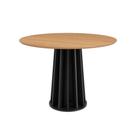 Mesa de Jantar Luxo 4 Lugares Redonda Dalla Costa MDF Mesa de Jantar Luxo 4 Lugares Redonda Dalla Costa MDF