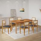 Mesa de Jantar Lyz 160x80 MDF e 6 Cadeiras Turmalina