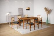 Mesa de Jantar Lyz 160x80 MDF e 6 Cadeiras Turmalina