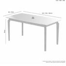 Mesa de Jantar Lyz 180x90 Tampo Amdeirado em MDF
