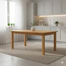 Mesa de Jantar Madeira Maciça Retangular 6 Lugares Rubi Slim