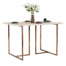 mesa de jantar mali para cozinha estilo industrial pé de ferro tampo mdf 80cmx120cm