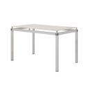 Mesa De Jantar Malva Com Tampo de Vidro 140cm Branco Artefamol