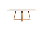 Mesa de Jantar Mara 180 cm - Cinamomo c/ Vidro Off White