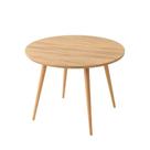 Mesa de Jantar Marin Sofia Redonda 80cm Tampo 18mm Pés de Madeira Natural Carvalho Tropical