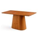 Mesa De Jantar Maya Retangular Tampo Laqueado Com Vidro 140x90 COR:Cinamomo Mesa De Jantar Maya Retangular Tampo Laqueado Com Vidro 140x90 COR:Cinamomo