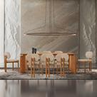 Mesa de Jantar Nala 220cm Madeira Tampo Laminado com 8 cadeiras Nala