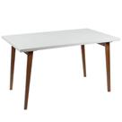 Mesa de Jantar Naturalle em MDF/Madeira Eucalipto Branco/Castanho