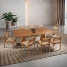 Mesa De Jantar Noronha 220cm Madeira Tampo Barril 8 Cadeiras Eva Turim 07 / Imbuia Nat. Mesa De Jantar Noronha 220cm Madeira Tampo Barril 8 Cadeiras Eva Turim 07 / Imbuia Nat.