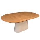Mesa de Jantar Oblongo 120x80 cm Base Laca Tampo Freijó