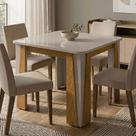 Mesa de Jantar Ópera 4 Lugares Naturalle e Off White com Design Moderno e Elegante Mesa de Jantar Ópera 4 Lugares Naturalle e Off White com Design Moderno e Elegante