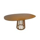 Mesa de Jantar Orgânica Beatriz com Base Cone Palito em Madeira 1,80x1,10 Cerejeira