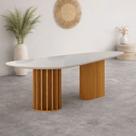 Mesa de Jantar Orgânica com vidro 2 Torres 2x1 Arbo Design