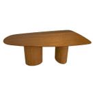 Mesa de Jantar Organica Duo 244x137cm Base Freijó Tampo Freijó