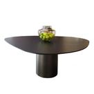 Mesa De Jantar Orgânica Holanda 160x140cm Madeira ébano