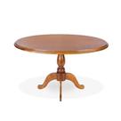 Mesa de Jantar Oval 175x110 cm - Pé Central Torneado - Tommy Design
