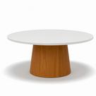 Mesa de Jantar Oval 180x100 Cinamomo com Tampo MDF Laqueado com Vidro ou Laminado COR:Off White