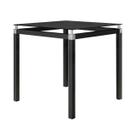 Mesa De Jantar Para 4 Lugares Com Tampo De Vidro Quadrado 75cm Malva Preto Artefamol Mesa De Jantar Para 4 Lugares Com Tampo De Vidro Quadrado 75cm Malva Preto Artefamol
