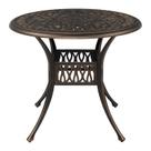 Mesa de jantar para pátio VINGLI redonda de alumínio fundido 90 cm