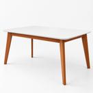 Mesa de Jantar Paris Madeira Maciça 180x90cm Tampo Retângular Vidro Móveis Minas Mesa de Jantar Paris Madeira Maciça 180x90cm Tampo Retângular Vidro Móveis Minas