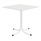 Mesa de Jantar Quadrada 70cm Branca Tampo Madeira Branco