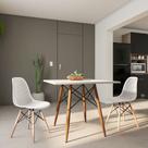 Mesa de Jantar Quadrada Champs Branca 90 cm