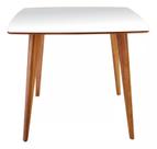 Mesa de Jantar Quadrada Especial em Madeira de 80cm na cor Branca