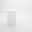 Mesa de Jantar Quadrada Moderna com Base Central Design Minimalista Dunna