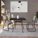 Mesa de Jantar Quadrada Soho BPU 90cm Est.Preta