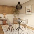 Mesa de Jantar Quadrada Tamara Preta 70 cm