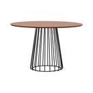 Mesa De Jantar Raiada ø120x77cm Preto-amêndoa