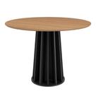 Mesa de Jantar Redonda 105cm com Tampo de Vidro 100% MDF