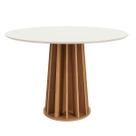 Mesa de Jantar Redonda 1,15m 4 Lugares Dalla Costa 100% MDF