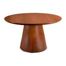Mesa de Jantar Redonda 180cm Mogny Madeira Maciça Castanho Claro - Sallar Home Mesa de Jantar Redonda 180cm Mogny Madeira Maciça Castanho Claro - Sallar Home