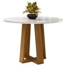 Mesa De Jantar Redonda 4 Lugares 100cm Ella N02 Ypê/Off White - Mpozenato Mesa De Jantar Redonda 4 Lugares 100cm Ella N02 Ypê/Off White - Mpozenato