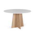 Mesa de Jantar Redonda 4 Lugares 90cm Isabela Branco/Jade - Straub Web