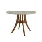 Mesa de Jantar Redonda 4 Lugares com Tampo de Vidro 109cm Ref 910