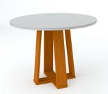 Mesa de Jantar Redonda 4 Lugares Isabela Ype OffWhite MDF 100x100 - New Ceval