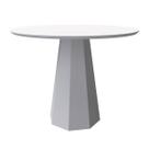 Mesa de Jantar Redonda 4 Lugares Isis Off White MDF 100x100 - New Ceval