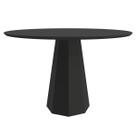 Mesa de Jantar Redonda 4 Lugares Isis Preto MDF 100x100 - New Ceval