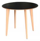 Mesa De Jantar Redonda 50cm Em Madeira - Dina Preta